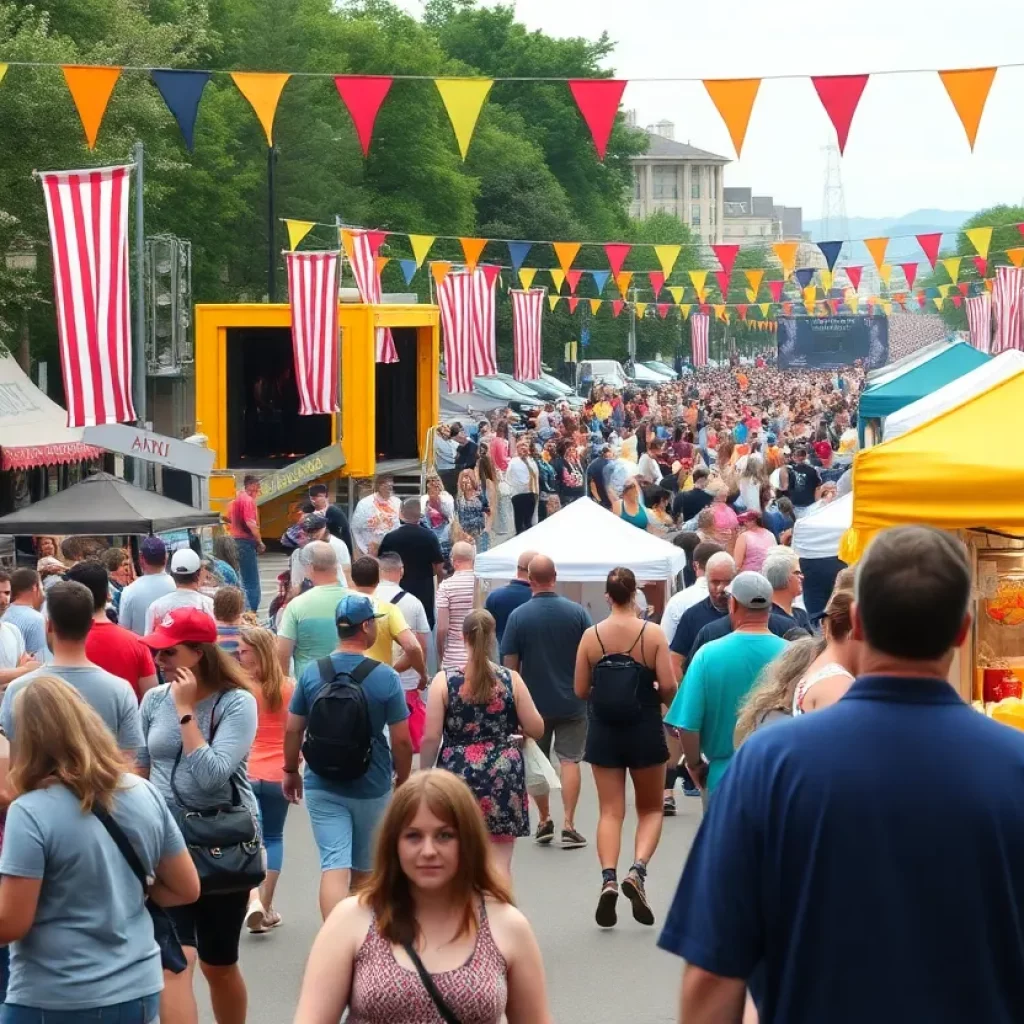 Vibrant scene from Knoxville's festivals and community events