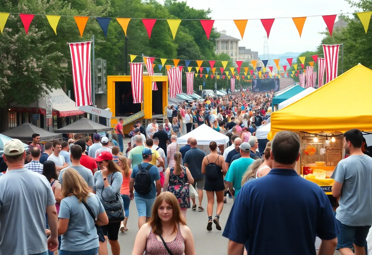 Vibrant scene from Knoxville's festivals and community events