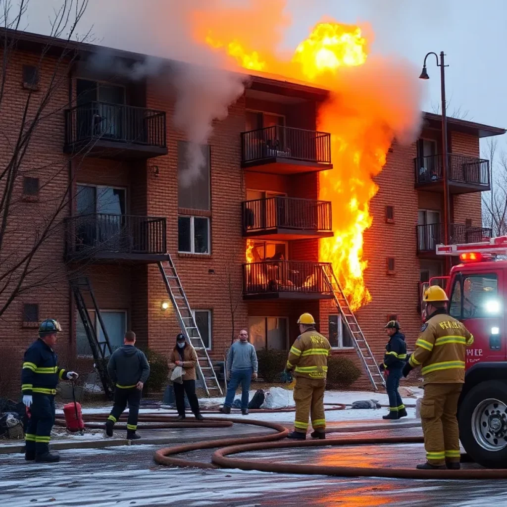 Firefighters battling flames at Spring Meadow Apartment Homes in Knoxville