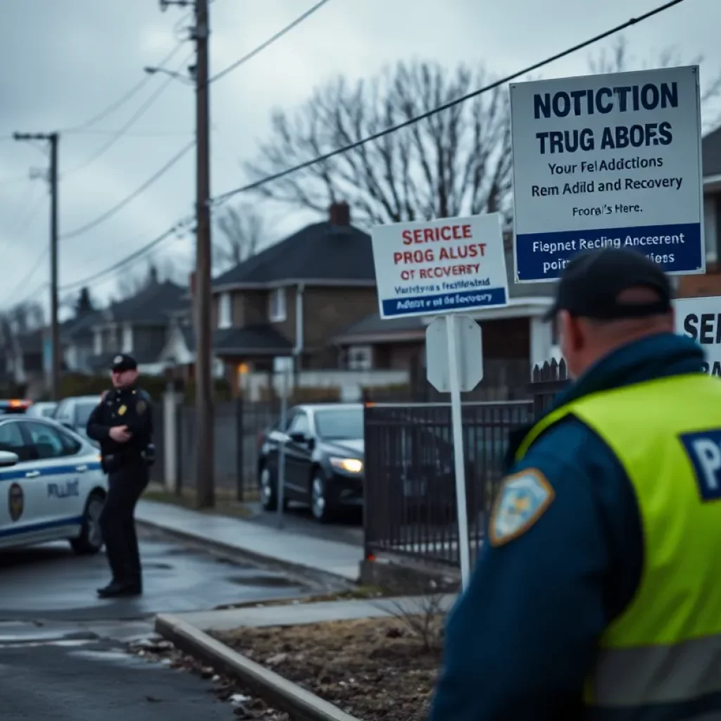 Scene reflecting the impact of drug abuse in a community