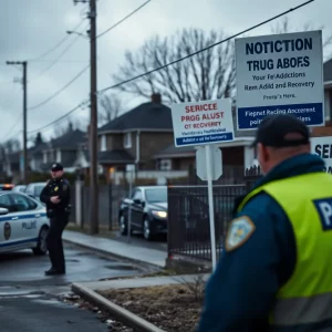 Scene reflecting the impact of drug abuse in a community