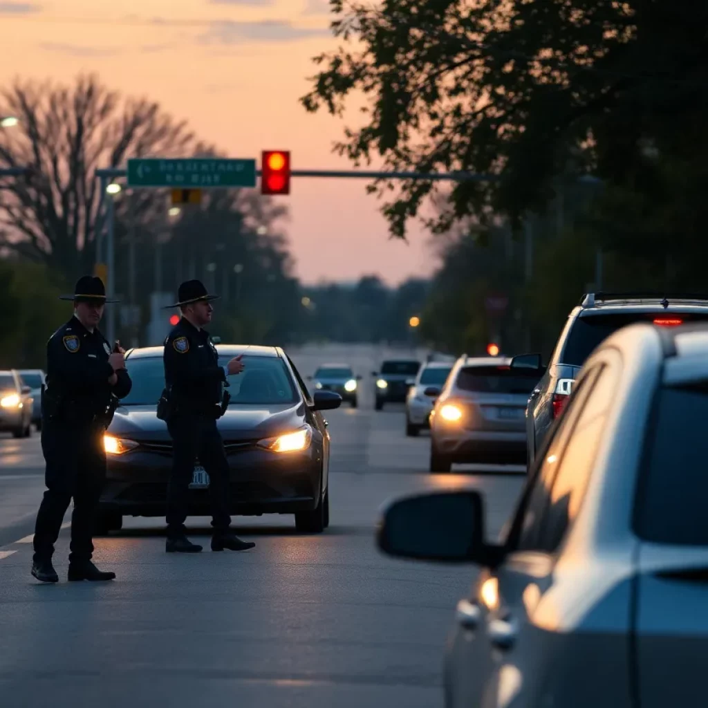 Knoxville Police conducting a sobriety checkpoint on Kingston Pike
