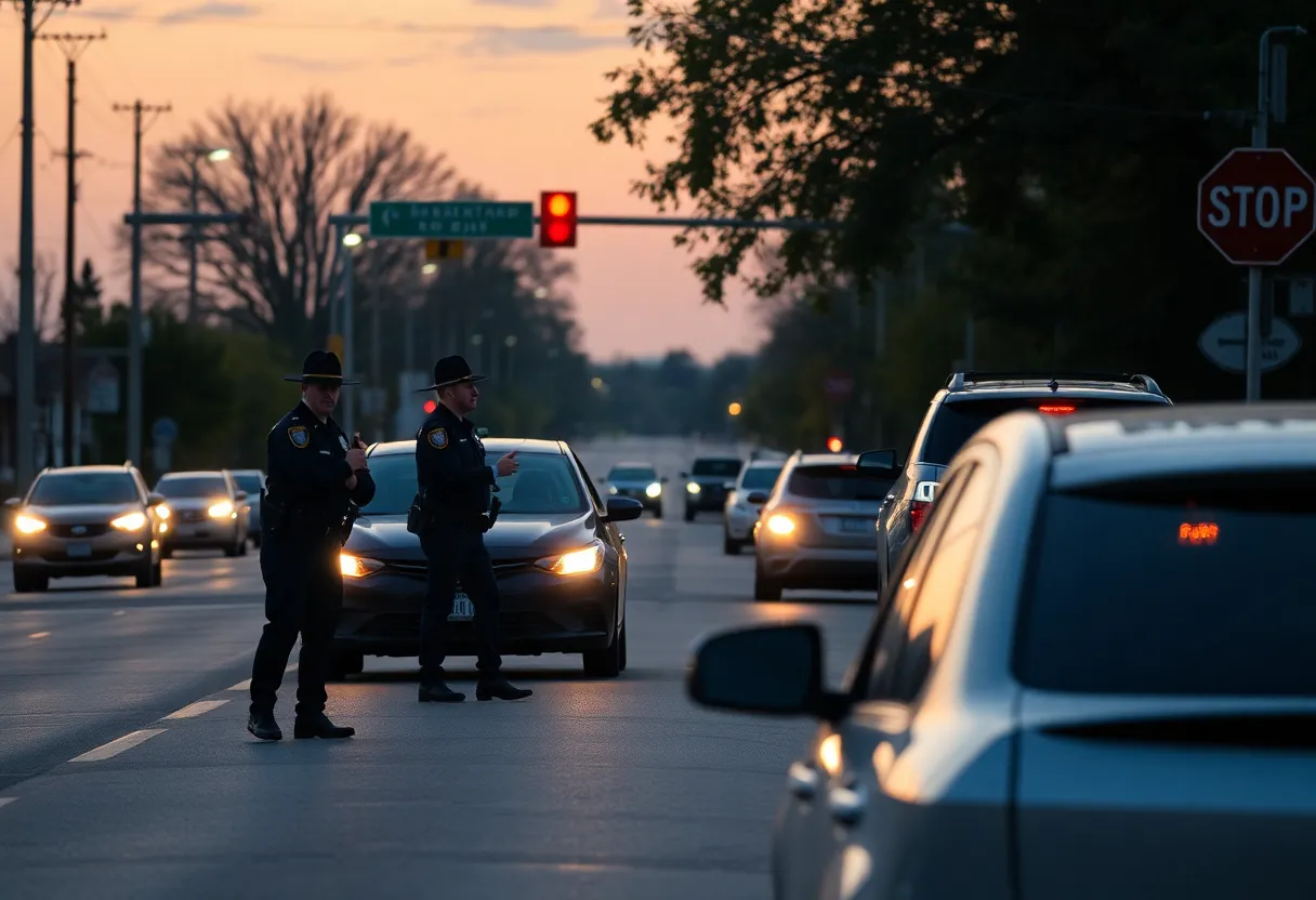 Knoxville Police conducting a sobriety checkpoint on Kingston Pike