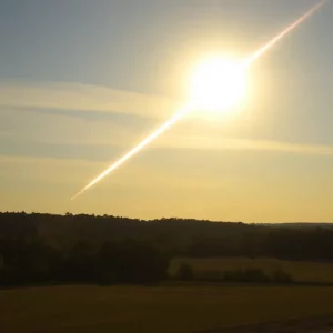 Bright meteor blazing across the sky in North Georgia