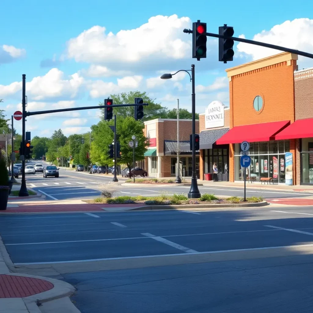 Revitalized Sevier Avenue with new sidewalks and streetlights