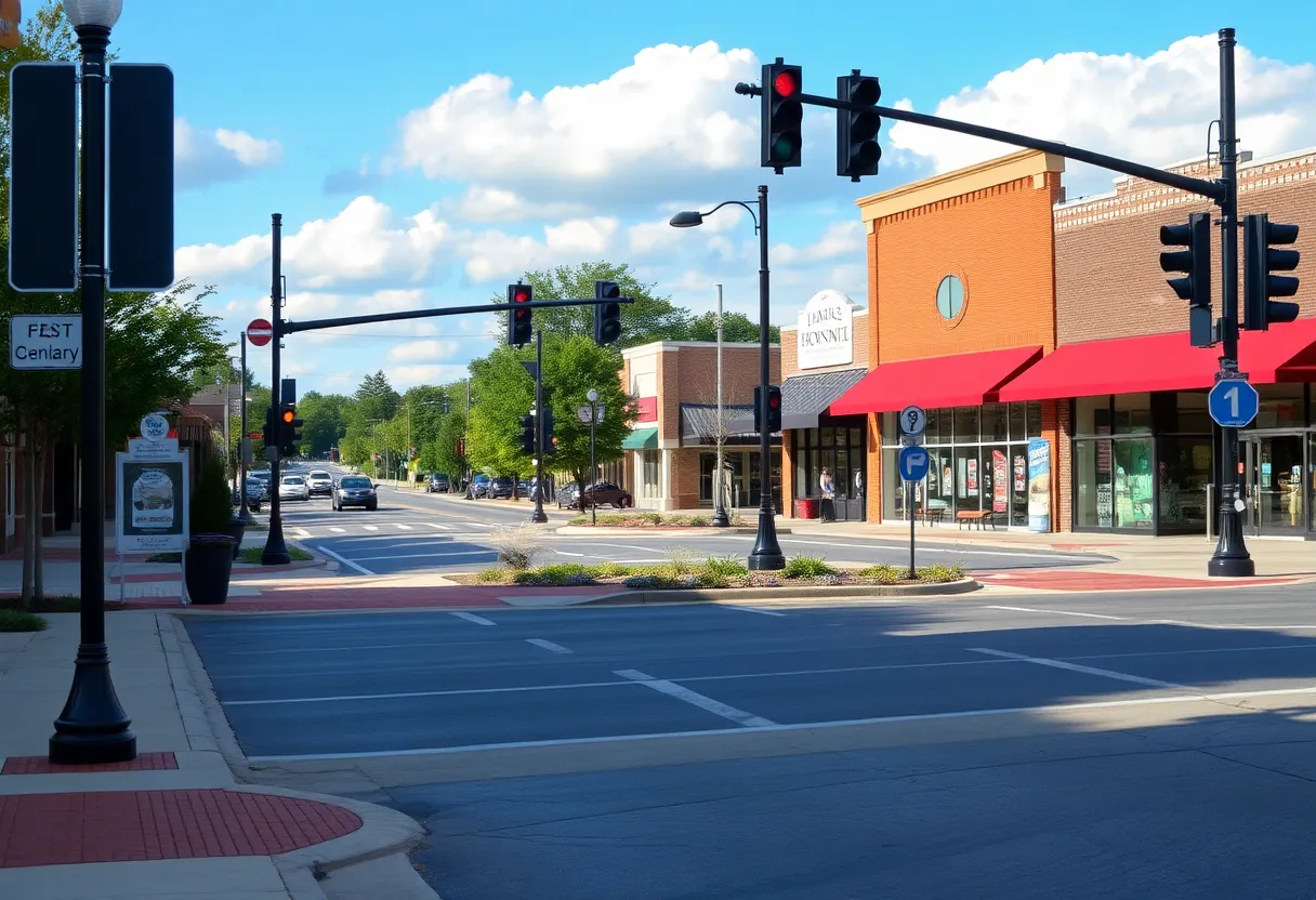 Revitalized Sevier Avenue with new sidewalks and streetlights
