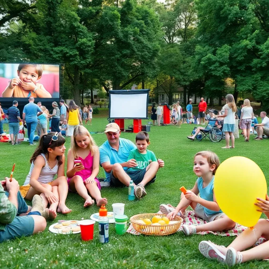Families enjoying summer activities in Knoxville parks