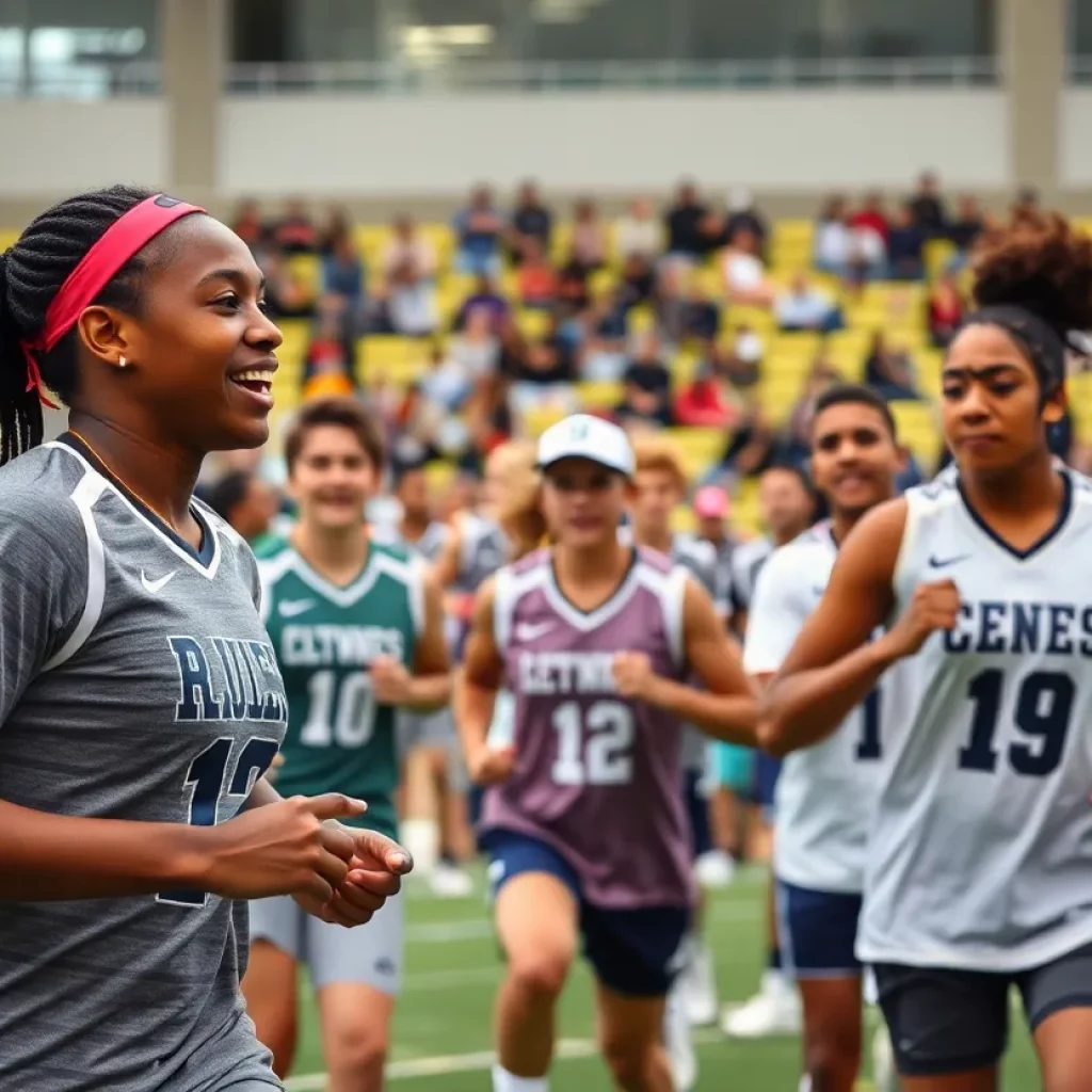 College athletes representing various sports, symbolizing the new revenue sharing program at the University of Tennessee.