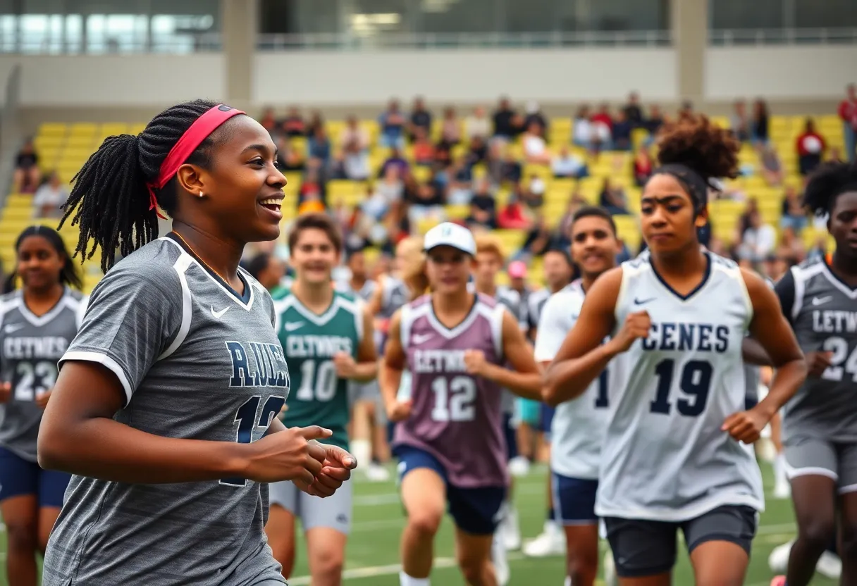 College athletes representing various sports, symbolizing the new revenue sharing program at the University of Tennessee.