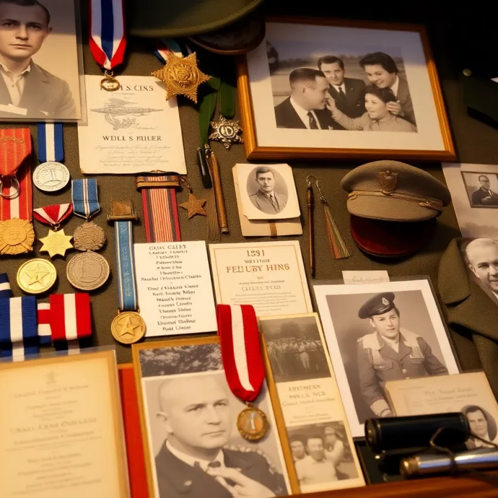 Collection of World War II memorabilia