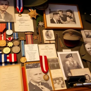 Collection of World War II memorabilia