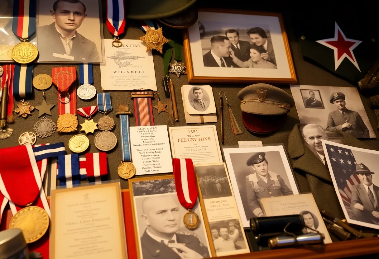 Collection of World War II memorabilia