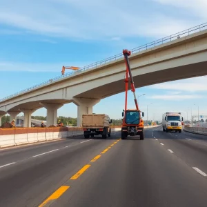 Bridge construction on Interstate 275 in Knoxville