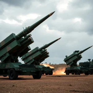 Patriot missile system deployed for defense