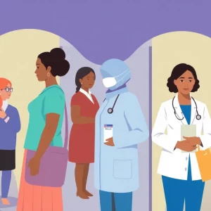 Community members accessing reproductive health services