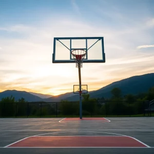 Outdoor basketball court in Tennessee