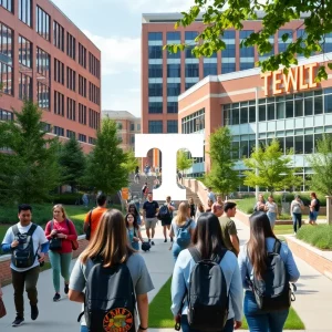 Students studying on the University of Tennessee campus