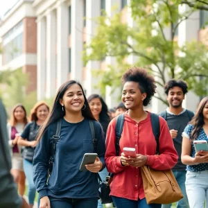 University students representing diversity and inclusion engaging in campus activities.