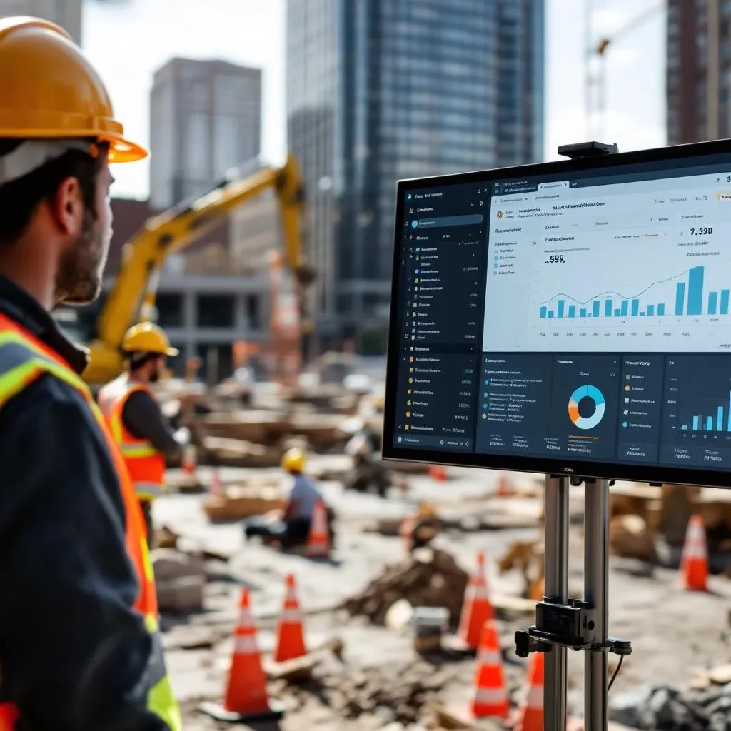 Construction site in Knoxville featuring best construction accounting tools.