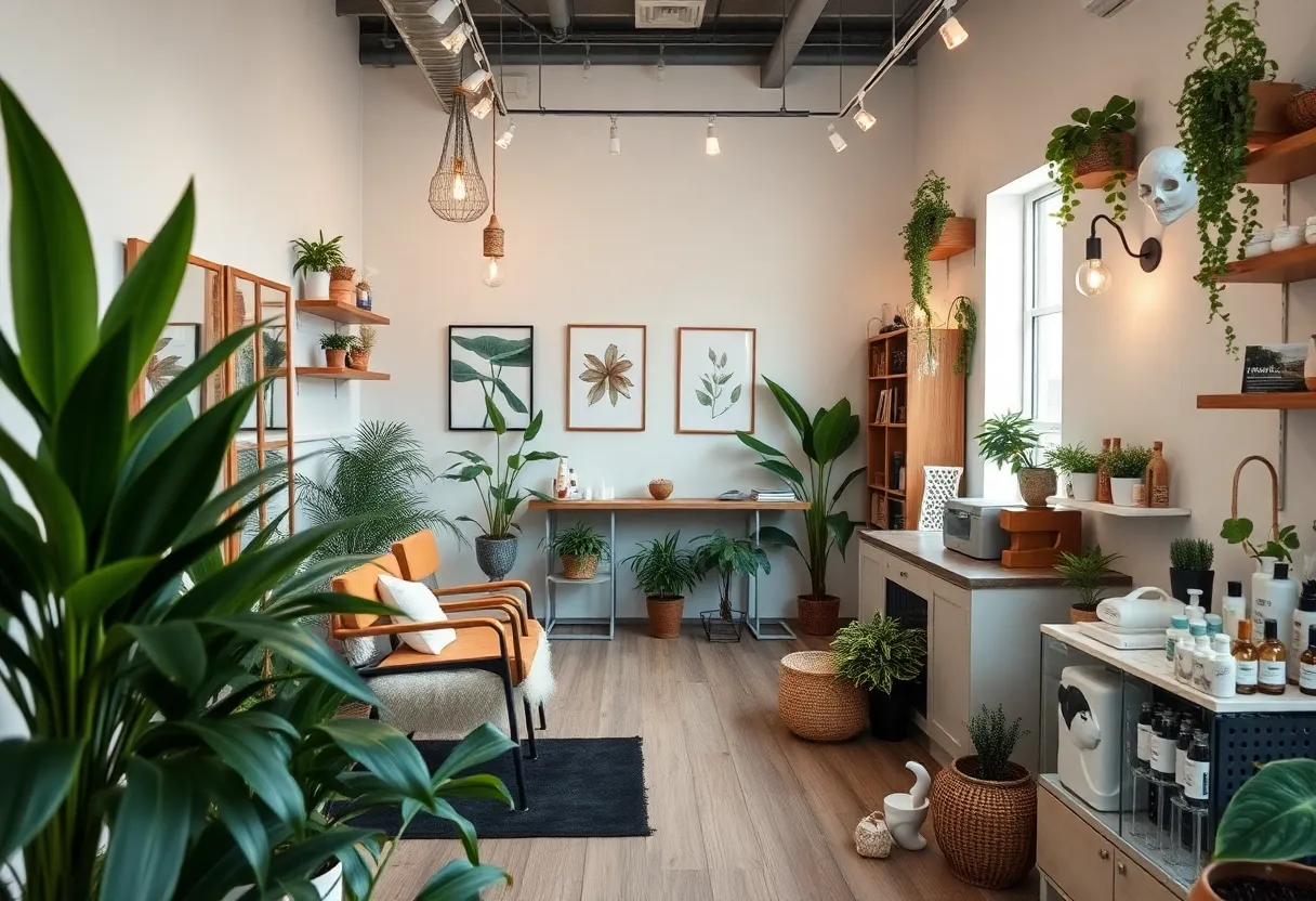 Cozy salon space at Amulet Parlor in Knoxville