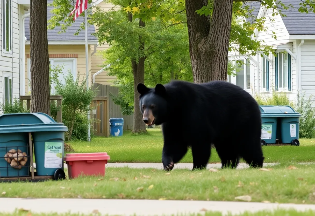 A black bear in a Knoxville neighborhood
