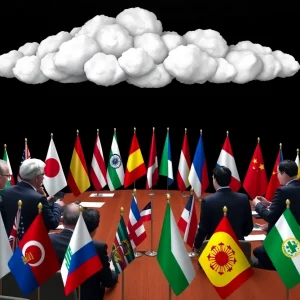 Meeting room for peace negotiations between Ukraine and Russia