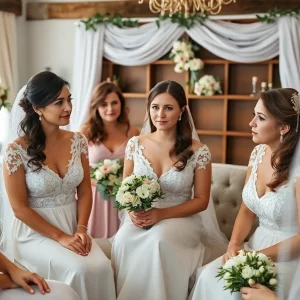 Group of women discussing their wedding experiences