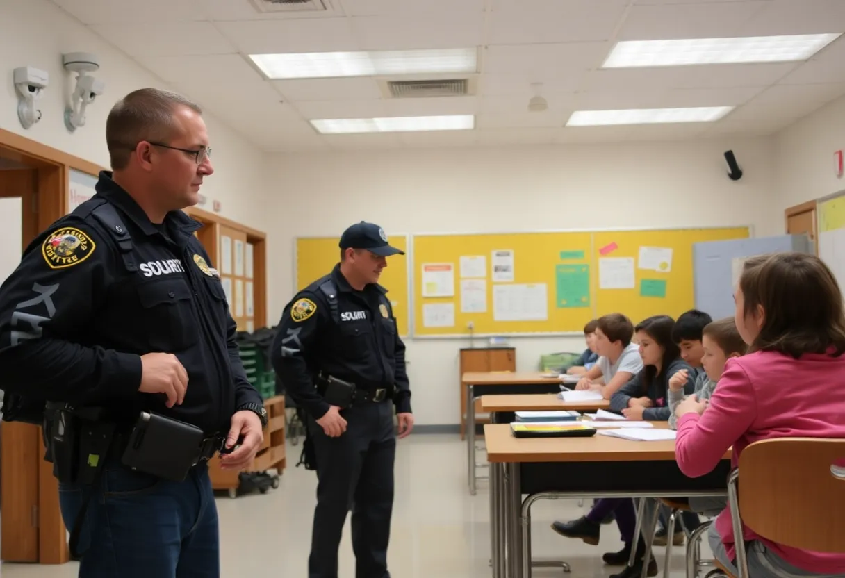 Students and security personnel at Knox County Schools
