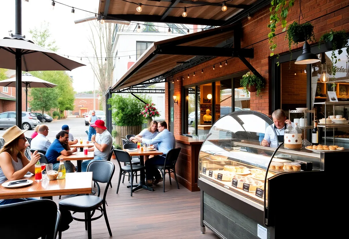 Vibrant dining options in South Knoxville with bakery and pub atmosphere