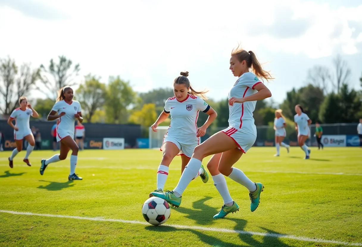 Tennessee Women's Soccer Team celebrating their victory
