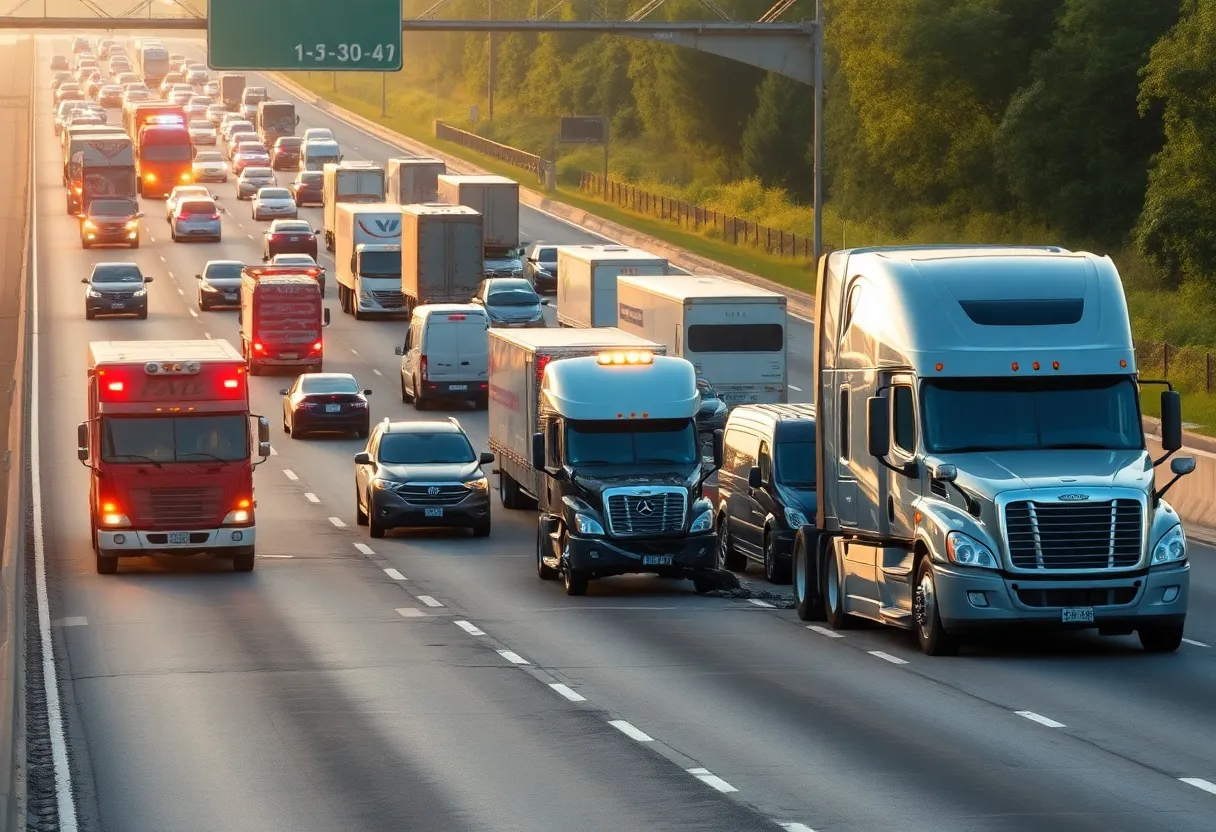 Heavy traffic and accidents on I-640 in Knoxville