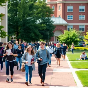 Students on University of Tennessee Knoxville campus