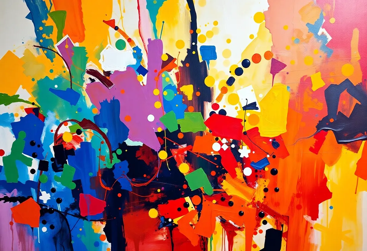 Artwork representing Beauford Delaney's style at the exhibition