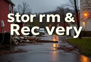 Cover image for the podcast Behind the Headline focusing on Hurricane Helene