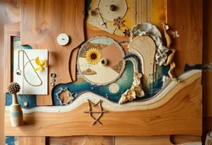 Artwork by Brandon Woods on display at Tomato Head