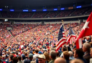 Crowd at Charlie Kirk memorial event in Arizona