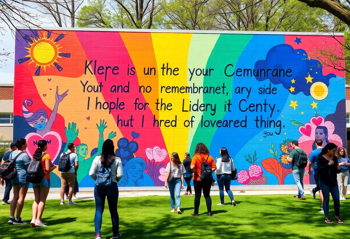 Mural honoring Charlie Kirk at the University of Tennessee