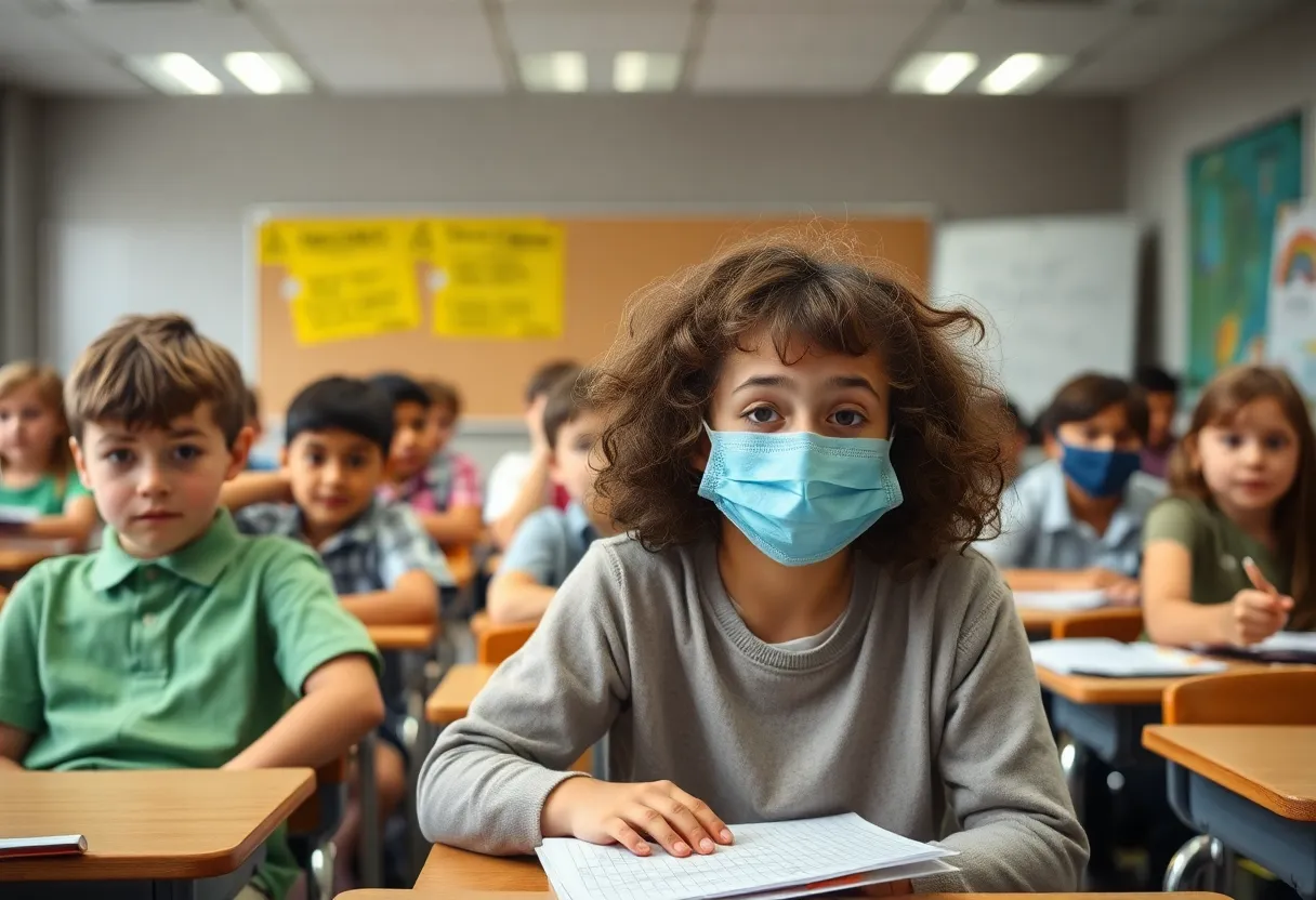 Classroom environment reflecting concerns over student safety