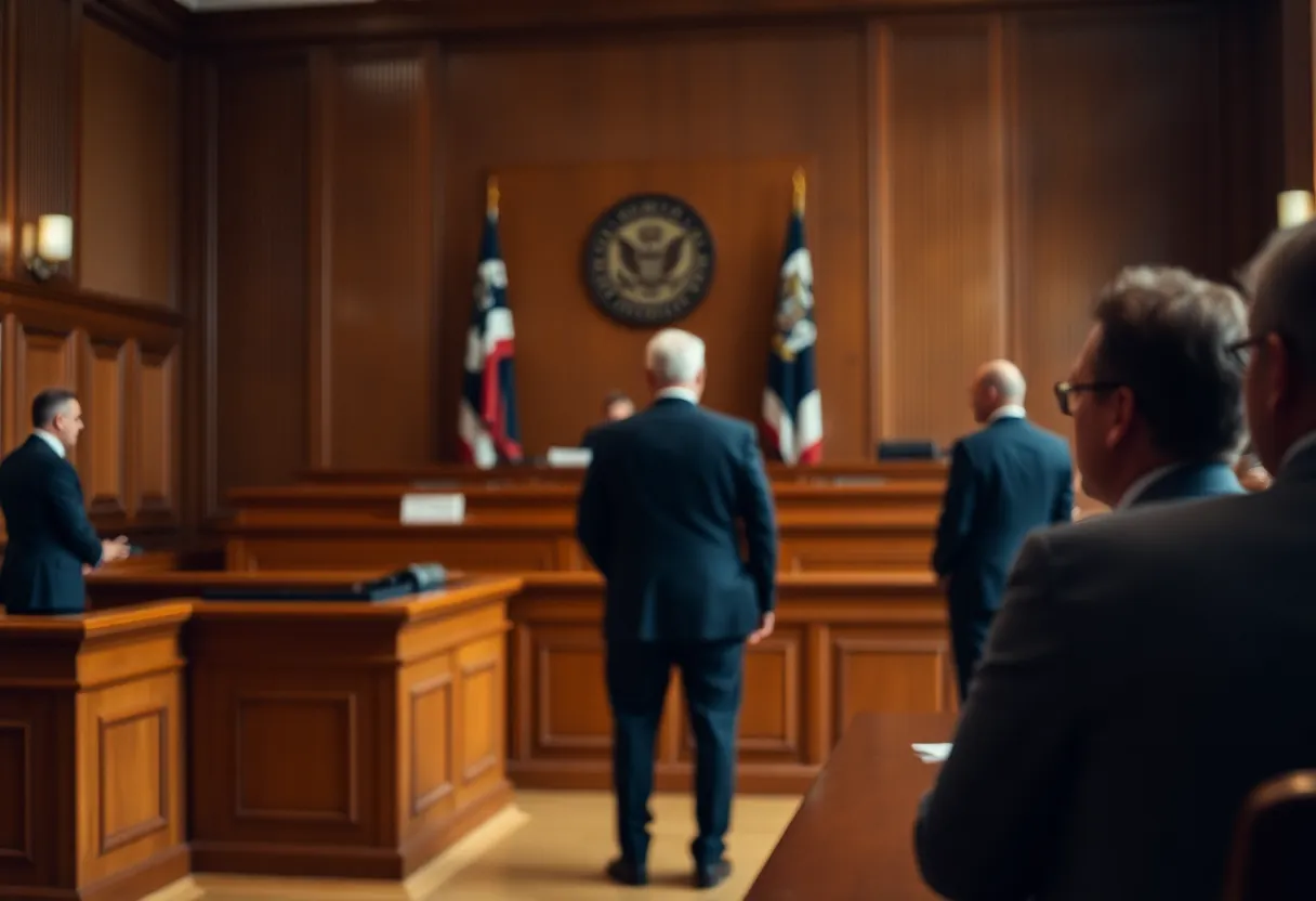 Courtroom scene during Zachary Hayes' hearing