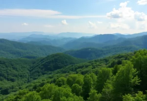 Lush greenery and majestic views of the Great Smoky Mountains
