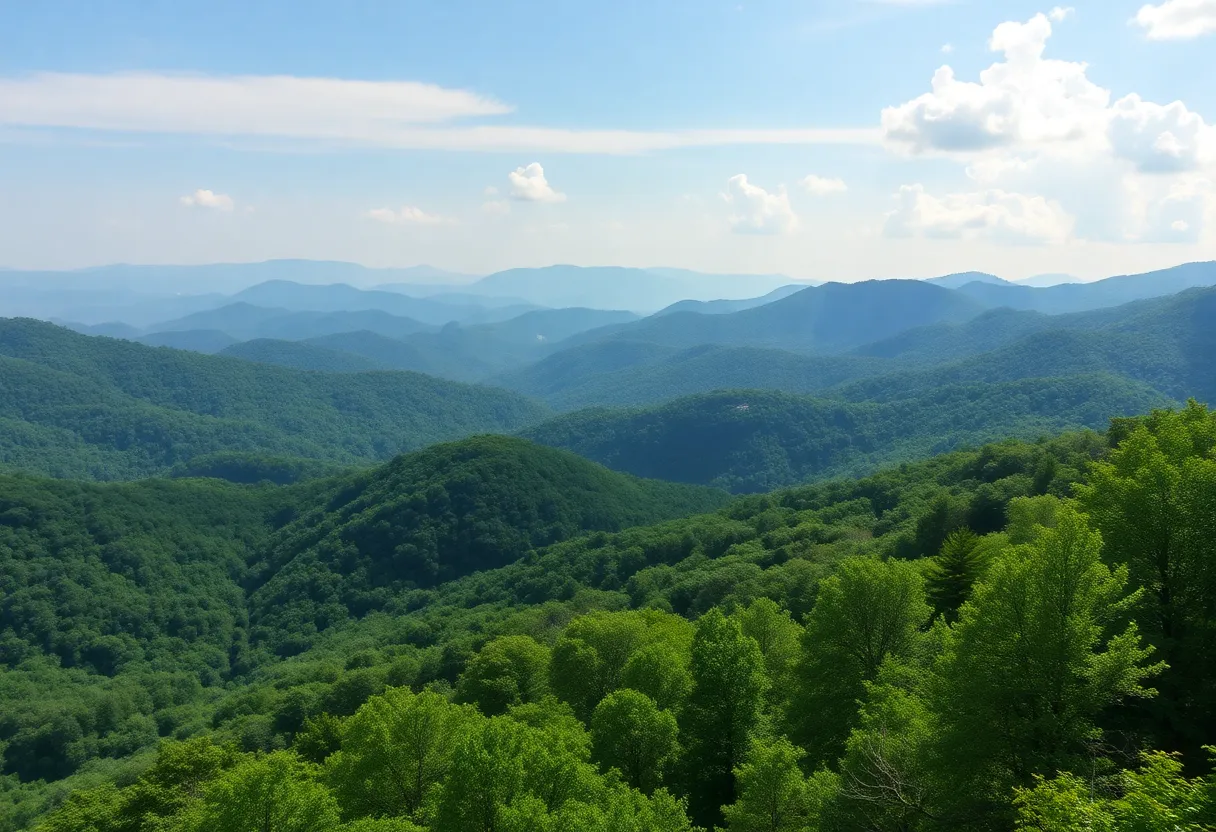 Lush greenery and majestic views of the Great Smoky Mountains