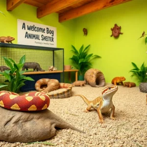 Shelter for reptiles and amphibians involved in the Herp Adoption Program