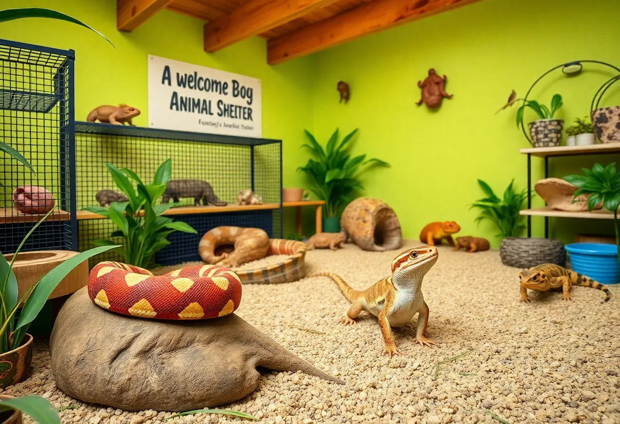 Shelter for reptiles and amphibians involved in the Herp Adoption Program