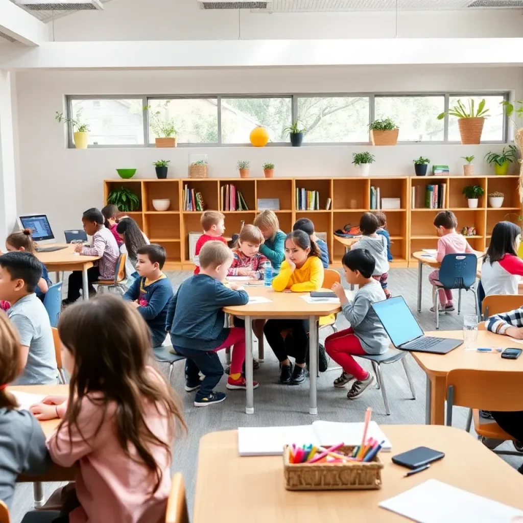 Students participating in educational activities at Knox County Schools