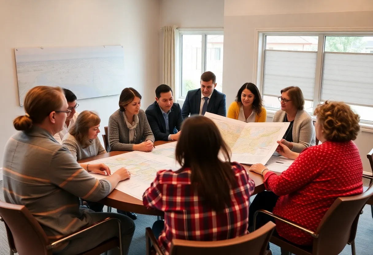 Community members discussing Knox County development plans