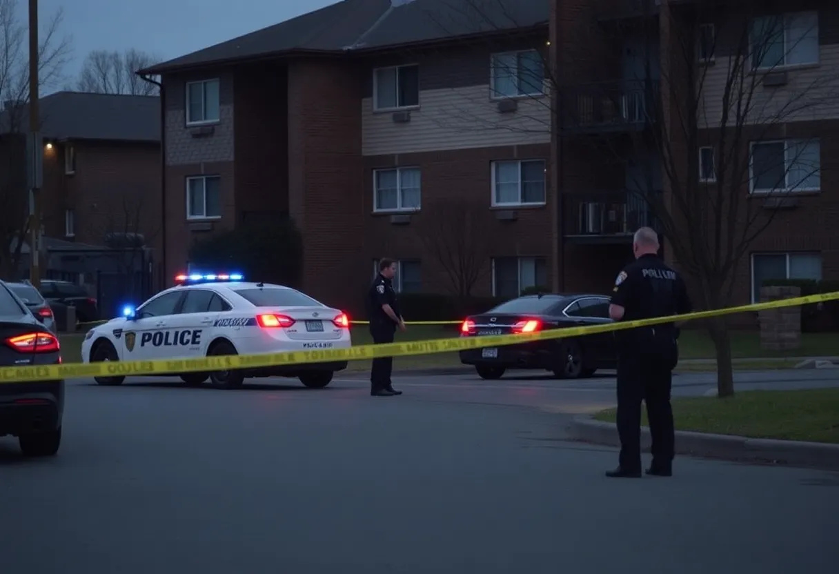 Police investigating an apartment in Knoxville