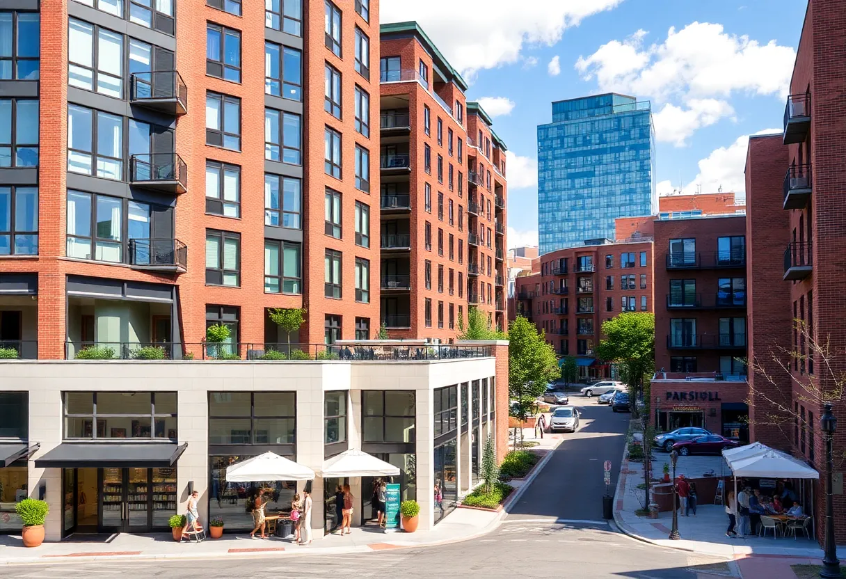 Mixed-use development of Lone Tree Pass in downtown Knoxville