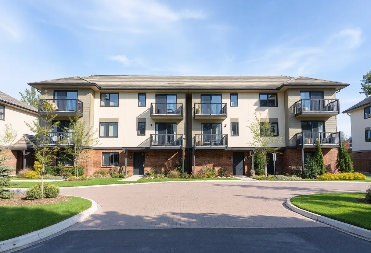 Architectural rendering of Maryville's first five-plex development.