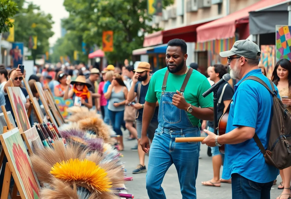 Crowd enjoying the Third Thursday Celebration of the Arts in Maryville