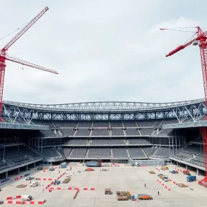Nissan Stadium Construction Progress